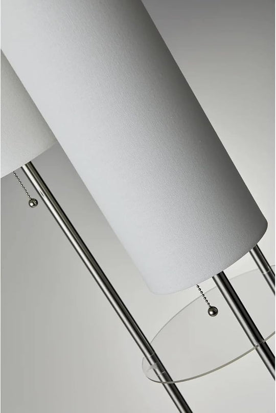 Adesso 4305-22 Trio Floor Lamp, 68.00 x 14.00 x 11.70 inches, Brushed Steel - LeafyLoom