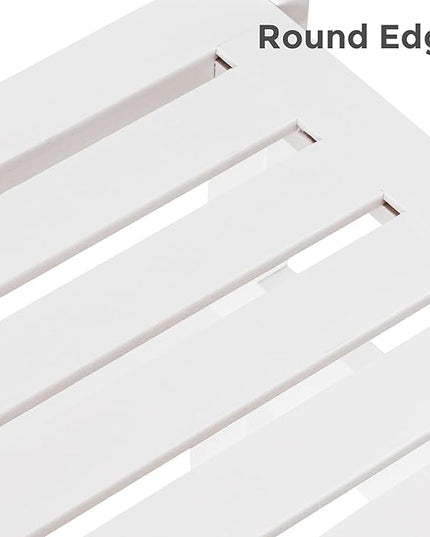 4-Tier Bamboo Bookshelf Ladder Shelf Book Shelf Bookcase Freestanding Storage Rack Plant Stand for Bedroom, Living Room, Bathroom, Small Space, Light white - LeafyLoom