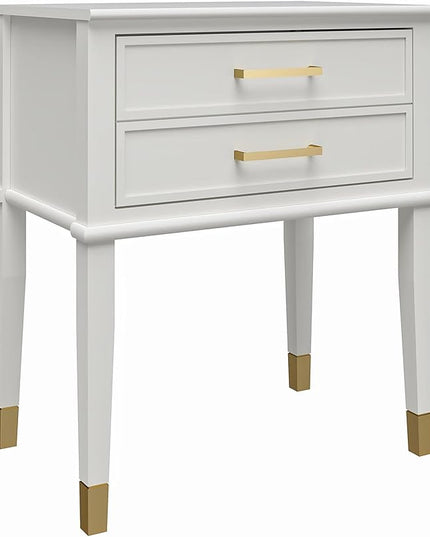 CosmoLiving by Cosmopolitan Westerleigh End Table, White - LeafyLoom