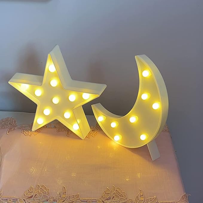 Decorative LED Crescent Moon Night Light Can Be Hung On The Wall Children’S Room Room Light, Suitable for Birthday Parties, Holiday Decorations, Baby Room Decoration. (White Moon) - LeafyLoom
