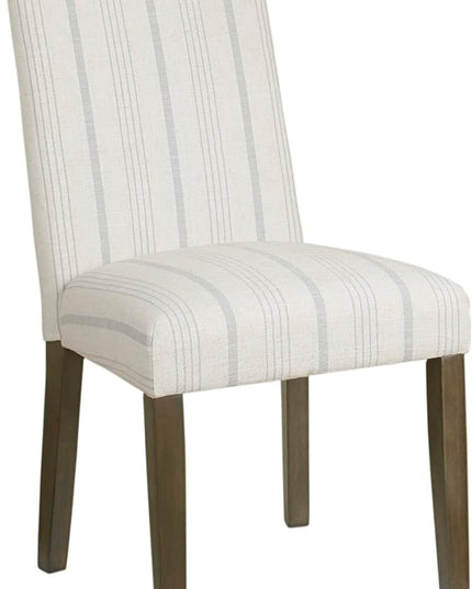 HomePop Classic Parsons Dining Chairs, Pack of 2, Dove Grey Stripe(Set of 2) - LeafyLoom