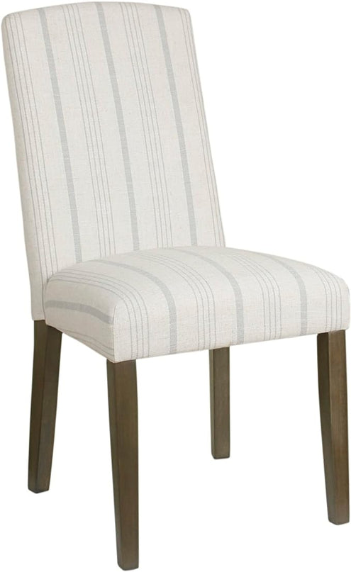 HomePop Classic Parsons Dining Chairs, Pack of 2, Dove Grey Stripe(Set of 2) - LeafyLoom