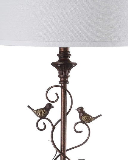 SAFAVIEH Lighting Collection Birdsong Traditional Rustic Farmhouse Oil-Rubbed Bronze 61-inch Living Room Bedroom Home Office Standing Floor Lamp (LED Bulb Included) - LeafyLoom