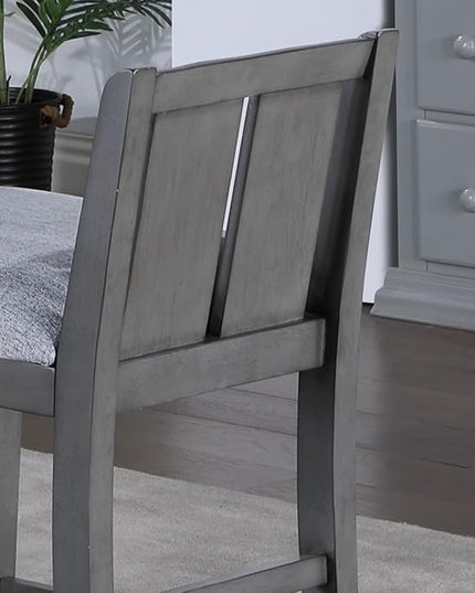 NicBex Kitchen Table for 2 Dining Room Table Set 3-Piece Small Space Counter Height Dining Table with Shelves and 2 Chairs for Small Space, Apartment, Breakfast Nook, Gray - LeafyLoom