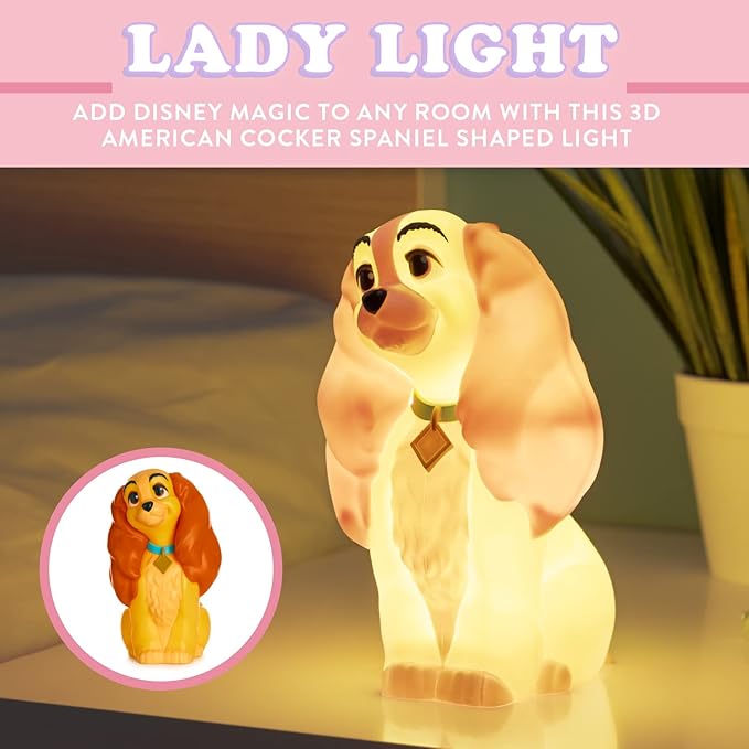Paladone Lady and The Tramp Light | Disney Home Décor | Officially Licensed Merchandise - LeafyLoom