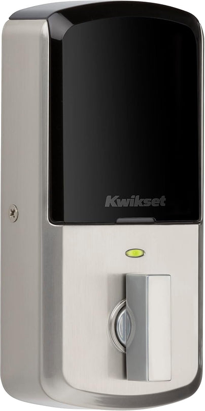 Kwikset Halo Wi-Fi Smart Lock, Keyless Entry Door Deadbolt, Geofence Auto-Unlock, Grade AAA Certified, No Hub Easy Install, Satin Nickel Lifetime Finish Warranty, Touchscreen Kwikset