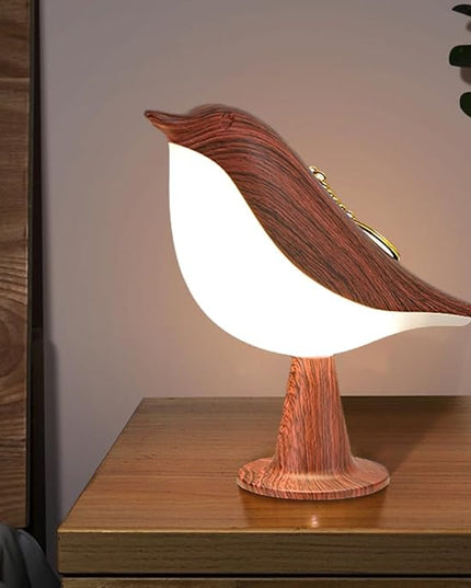 Bird Small Desk Lamp, Dimmer Night Light for Bedroom, Cordless Table Lamp with 3 Color Temperature and Touch Sensor, Rechargeable Bedside lamp - LeafyLoom