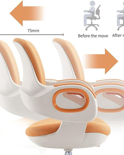 TIANFUSTAR Kids Desk Chair, Height Adjustable Children Study Chair, Ergonomics Student Chair, Child Computer Chair for Boys Girls Age 4-14, Orange - LeafyLoom
