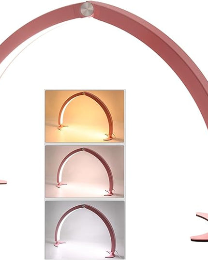 Yoidesu Half Moon Nail Desk Lamp, 27.5inch 3200K to 5600K Dimmable LED Lash Light 40W 320LED 2000LM Beauty Light for Skincare Eyebrows Nail Art Tattoo Facial Spa, Adjust Brightness - LeafyLoom
