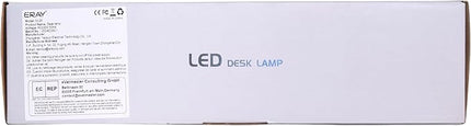 ERAY LED Desk Lamp for Home Office, Double Head RGB Desk Lamp with Remote, Bright Adjustable Gooseneck Desk Light, 24W & 5 Color Modes, Eye Protection Table Lamps for Game Reading Study(Black) - LeafyLoom