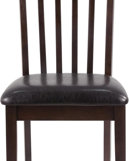 Signature Design by Ashley Hammis Rake Back Dining Room Chair, Set of 2, Dark Brown - LeafyLoom
