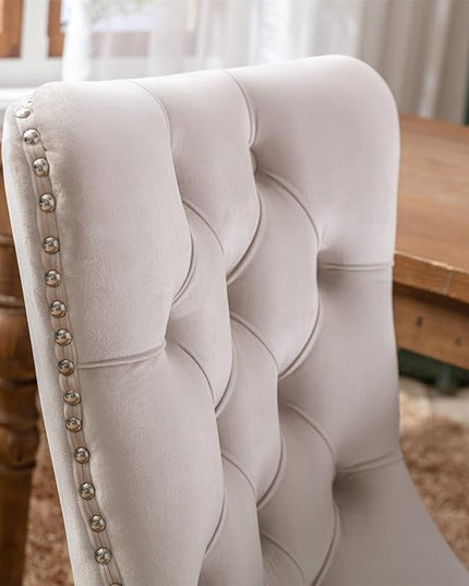 NicBex Haerin-SD-00109-LWJ Dining Chairs, 25.5"x19.7"x37.4", Light Beige - LeafyLoom