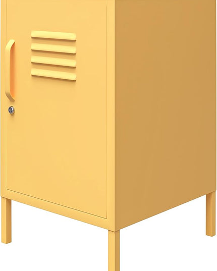 Novogratz Cache Metal Locker, Yellow End Table - LeafyLoom