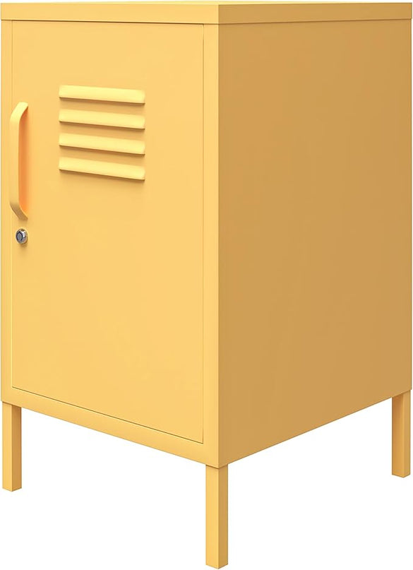 Novogratz Cache Metal Locker, Yellow End Table - LeafyLoom