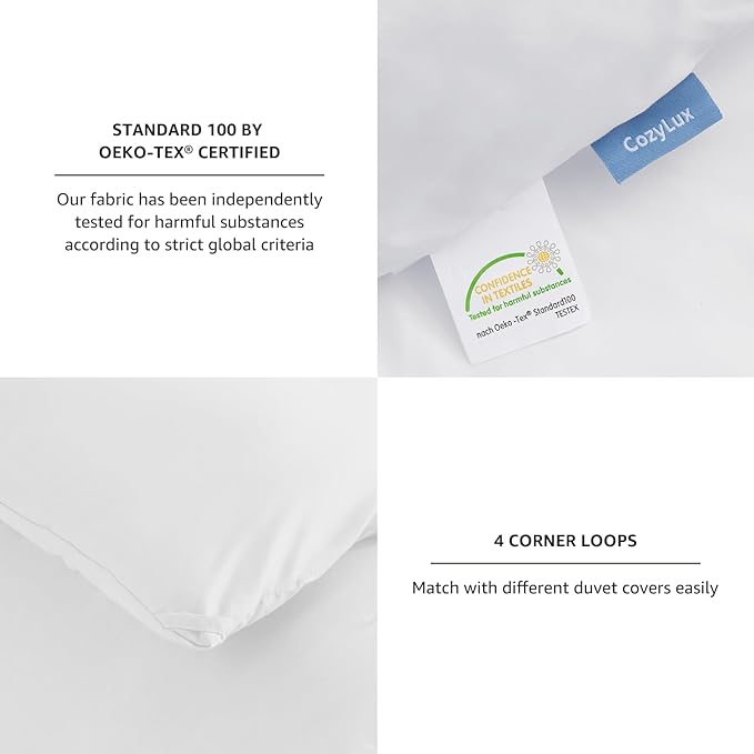CozyLux White Comforter Set Full Size, 3 Pieces Solid Breathable Quilted Boho Style Bedding Sets, Luxury Fluffy Soft Microfiber Comforter for All Season(1 Comforter & 2 Pillowcases) - LeafyLoom
