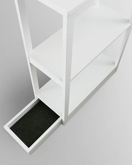 Casual Home Adams Bookcase Sliding Track, Concealment Furniture, White - LeafyLoom