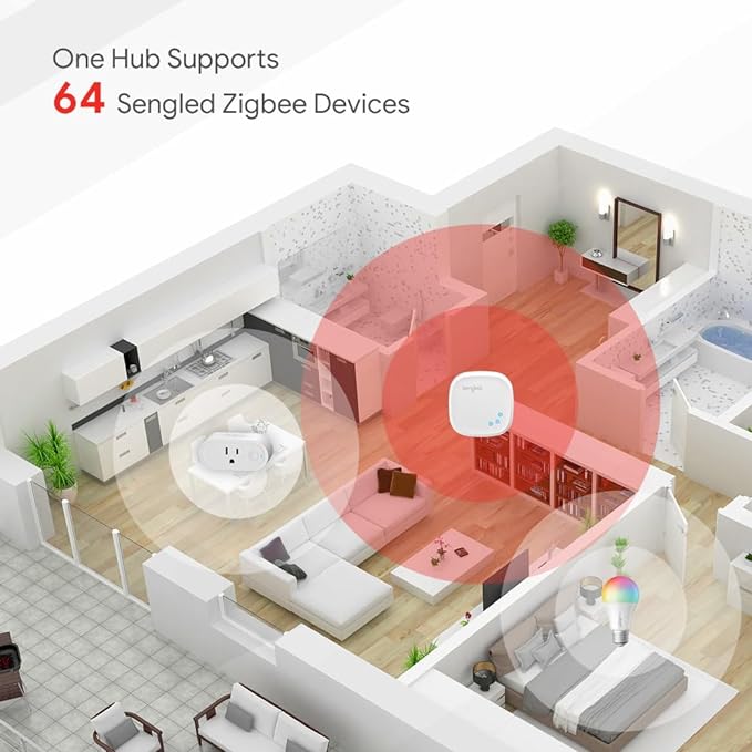 Sengled Zigbee Smart Light Bulbs, Smart Hub Required, Works with SmartThings and Echo with Built-in Hub, Voice Control with Alexa and Google Home, Color Changing 60W Eqv. A19 Alexa Light Bulb, 2 Pack Sengled