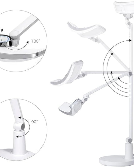 Eye-Care eReading Desk Lamp/Table Lamp/Task Lamp/Swing Arm Lamp: Auto-Dimming, CRI 97, Adjustable Temperatures, 51” Wide Illumination Desk Light for Home Office, Bedroom, Living Room - LeafyLoom