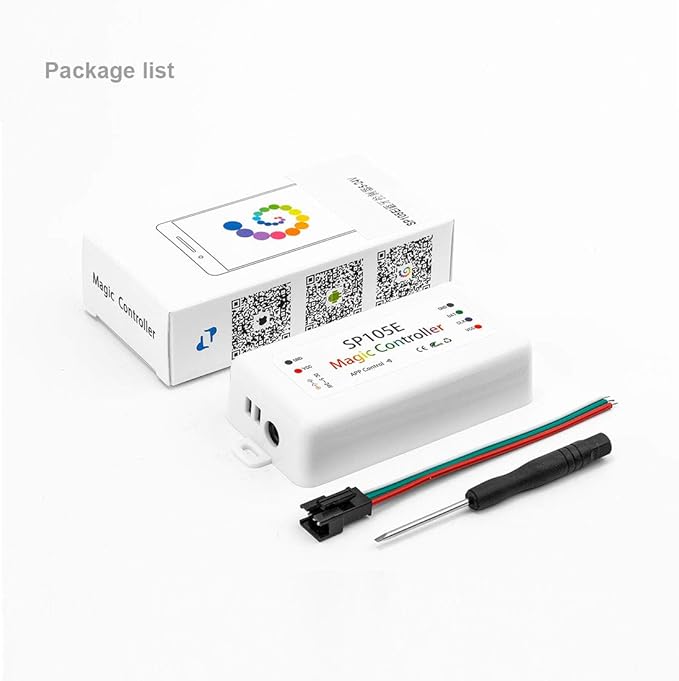BTF-LIGHTING Wireless Bluetooth Controller SP105E iOS/Android APP for WS2811 WS2812B WS2815 WS2813 WS2801 SK6812 WS2815 SK9822 APA102 etc LED Strip Pixel Fairy String Module Panel Light BTF-LIGHTING