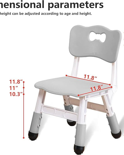 Kids' Desk Chairs Adjustable Height is Suitable for Children's Chairs Used in Families, Schools and Day-Care Between 2-10 Years Old The Max Bearing Capacity is 220LB(4PCS-Grey) - LeafyLoom