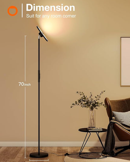 addlon Floor Lamp with Projector Light Standing Lamp with Remote Christmas Gift for Living Room, Bedroom and Office - Black - LeafyLoom