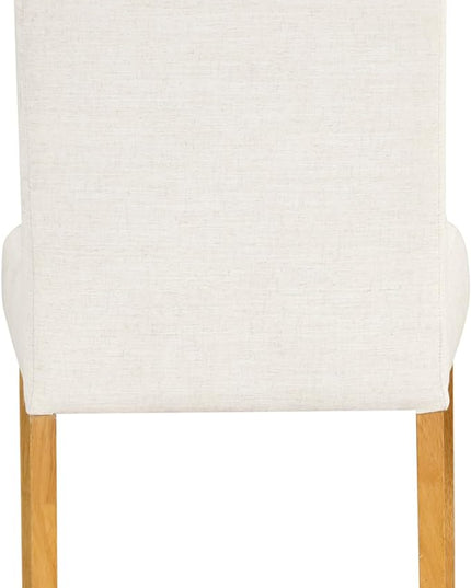HomePop Classic Parsons Dining Chairs, Pack of 2, Ivory Textured Woven - LeafyLoom