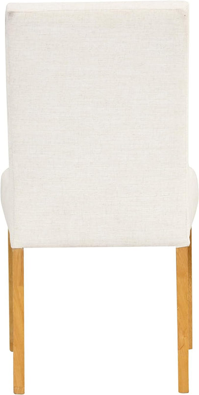HomePop Classic Parsons Dining Chairs, Pack of 2, Ivory Textured Woven - LeafyLoom