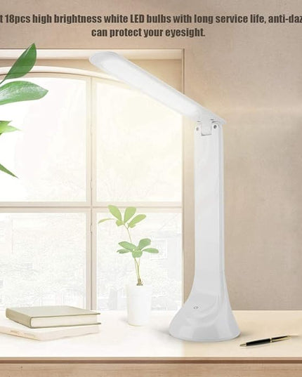 Led Desk Lamp,EyeCaring Table Lamps,Rechargeable Folding Led Light Desk Table Desktop Lamp Eye Care for Reading Study Lighting,Dimmable Office Lamp with USB Charging Port - LeafyLoom