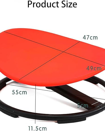 Autism Kids Swivel Chair,Spin Sensory Chair,Kids Spinning Chair,Sit Spin Training Body Coordination,Metal Base Non-Slip Small Desk Chair (Red) … - LeafyLoom