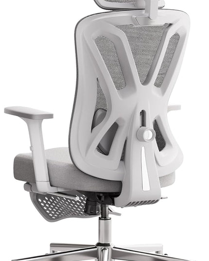 Hbada Ergonomic Office Chair, Desk Chair with Adjustable Lumbar Support and Height, Comfortable Mesh Computer Chair with Footrest 2D Headrest, Swivel Tilt Function White - LeafyLoom