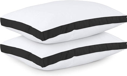 Utopia Bedding Bed Pillows for Sleeping King Size (Black), Set of 2, Cooling Hotel Quality, Gusseted Pillow for Back, Stomach or Side Sleepers - LeafyLoom