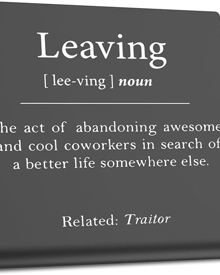 Going Away Gift For Coworker Leaving funny Office Desk Decor Farewell Gifts For Boss Leaving JobGoodbye Gifts For Coworkers Retirement Party Decorations Plaque dksg17 - LeafyLoom