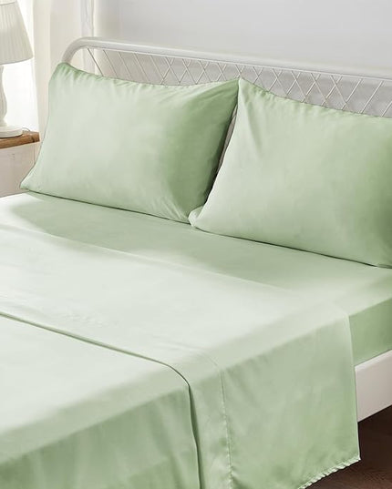 Anluoer Twin Comforter Set 5 Pieces, Sage Green Tufted Bed in a Bag with comforters and sheets, All Season Bedding Sets with 1 Comforter, 1 PillowShams, 1 Pillowcases, 1 Flat Sheet, 1 Fitted Sheet - LeafyLoom