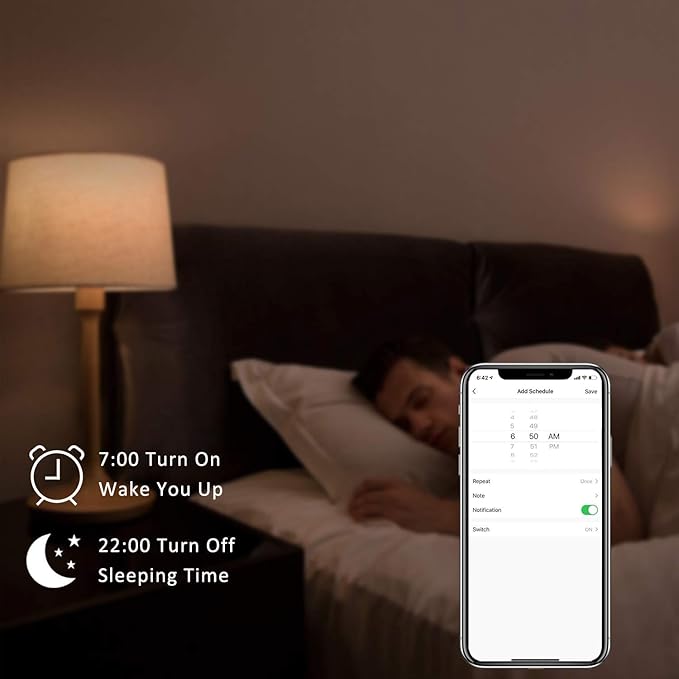 Peteme Smart WiFi Light Bulbs, Led RGB Color Changing Bulbs Compatible with Alexa, Siri,Echo, Google Home, A19 E26 60W Smart Bulbs 1 Pack Peteme