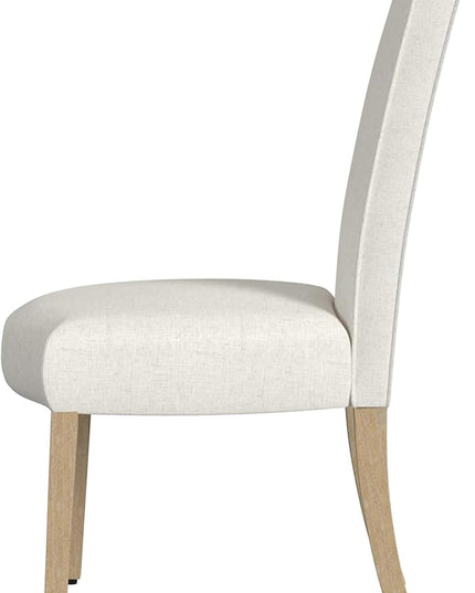 HomePop Classic Parsons Dining Chairs, Cream Textured Woven(Set of 2) - LeafyLoom