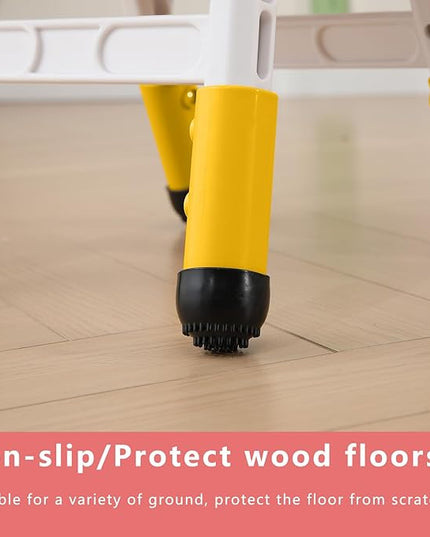 Adjustable Kid Chairs Indoor 3 Level Adjustable Suitable for Children Age 2-6. Maximum load-bearing 220LBS Suitable for Family Classroom and Nursery Child Seat Set (2-Pack) (Yellow(2 Chair)) - LeafyLoom