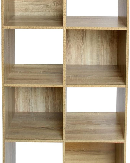 PACHIRA E-Commerce 8 Cube Storage Bookshelf, Unit Shelf, Wooden Closet Cabinet, Organizer Rack in Study, Oak - LeafyLoom