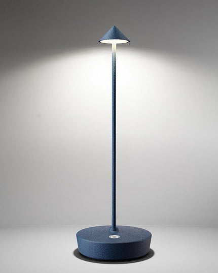 Cordless Table Lamps Rechargeable, 6000mAh Battery Operated LED Desk Lamp Outdoor Waterproof Portable Touch Dimmable Table Light for Patio Restaurant Dining Home Blue - LeafyLoom