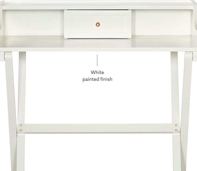 Linon Home Décor Mable White Folding Desk - LeafyLoom