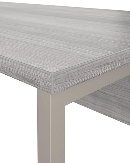 Bush Business Furniture Hybrid 60-inch L-Shaped Table Desk, Platinum Gray (HYB027PG) - LeafyLoom