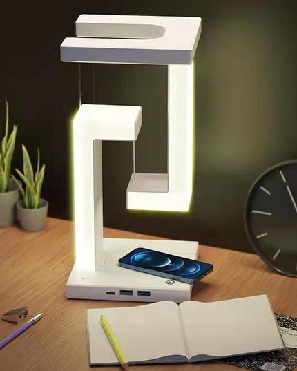 Hilitand Unique Modern Magnetic Levitating Lamp 3 Gears Touching Switch Charging Decorative LED Night Light - LeafyLoom