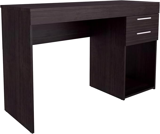 Techni Mobili Computer Home Office or Bedroom Storage & Drawers Ideal for Small Spaces Writing Desk, 47.6" W x 16.1" D x 30.3, Espresso - LeafyLoom
