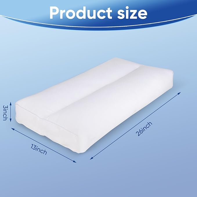 Knee Pillow for Side Sleepers - Between Leg & Under Knee Pillow for Back Sleepers - Leg Pillow with 850G 7D Alternative for Relieving Leg, Back, and Knee Pain - 100% Cotton Fabric - White - LeafyLoom