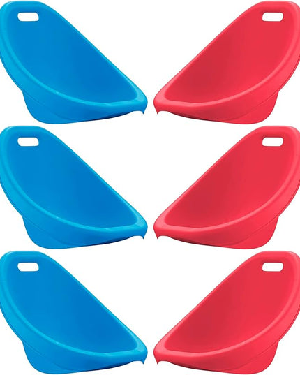 American Plastic Toys Kids Scoop Rocker Chairs for Toddlers & Kids Ages 3 and Up | 6-Pack Blue & Red | Made in USA from Safe Plastics | Great for Indoor and Outdoor Activities - LeafyLoom