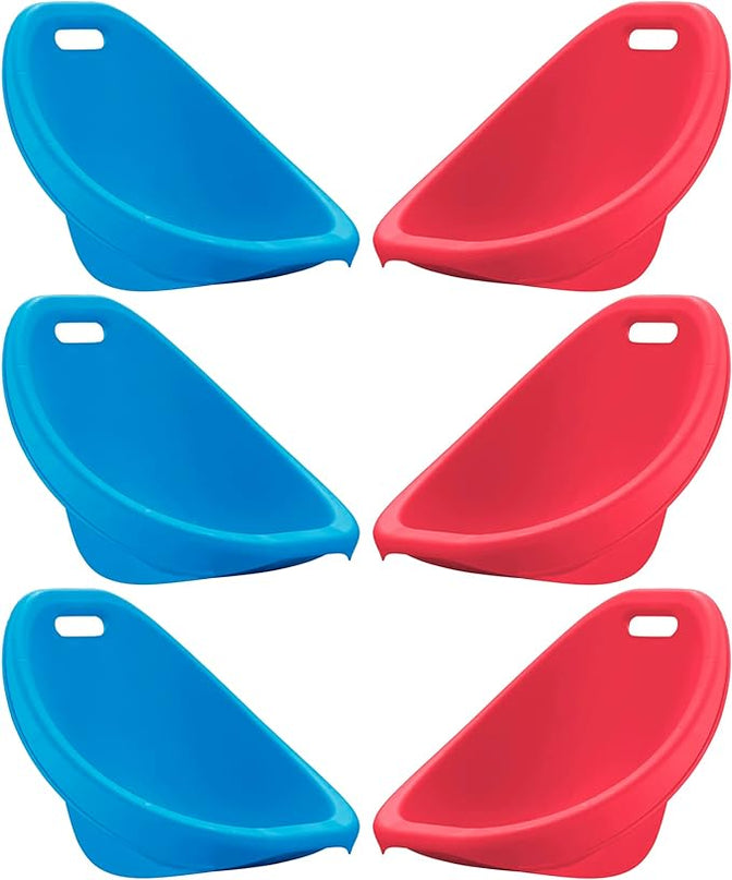 American Plastic Toys Kids Scoop Rocker Chairs for Toddlers & Kids Ages 3 and Up | 6-Pack Blue & Red | Made in USA from Safe Plastics | Great for Indoor and Outdoor Activities - LeafyLoom