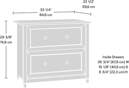 Sauder County Line Dresser, L: 33.31" x W: 23.47" x H: 29.37", Washed Walnut Finish - LeafyLoom