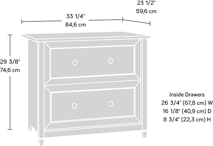 Sauder County Line Dresser, L: 33.31" x W: 23.47" x H: 29.37", Washed Walnut Finish - LeafyLoom