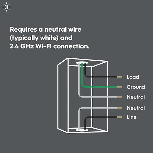 GE CYNC Smart Light Switch, Paddle Style, Neutral Wire Required, Bluetooth and 2.4 GHz Wi-Fi 4-Wire Switch, Compatible with Alexa and Google (6 Pack), White CYNCSmartHome