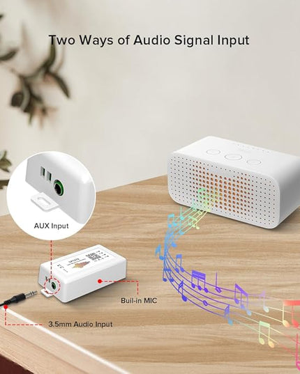 BTF-LIGHTING FCOB RGB WS2811 IC WS2812B WS2811 WS2813 SP107E Music Bluetooth Full Color Controller Support Almost All The LED IC Chip Suit for LED Strip,Matrix Panel,Module Buli-in Mic/AUX Input BTF-LIGHTING