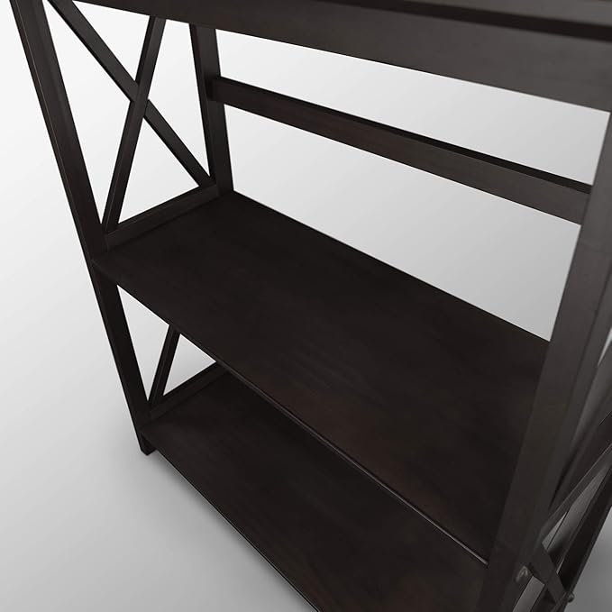 Casual Home Montego 3-Shelf Bookcase, Black (New) - LeafyLoom